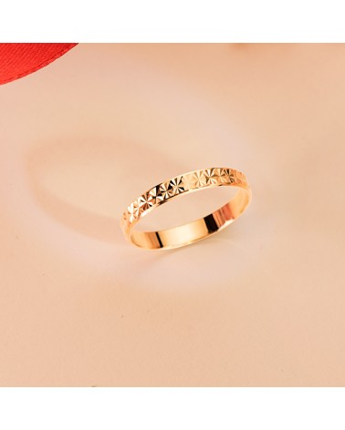 Alianza oro 18k amarillo diamantada ancho 3 mm grosor 0,9 mm