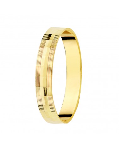 Alianza oro 9k amarillo tallada ancho 3 mm