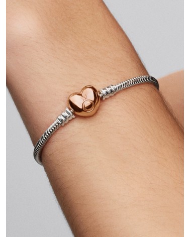 Pulsera Pandora Diseño Cadena de Serpiente y Corazón 580719 - foto 3