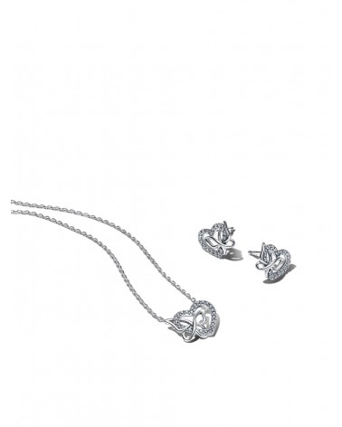 Conjunto de Regalo Corazón y Mariposa Entrelazados de Pandora Moments BC2611