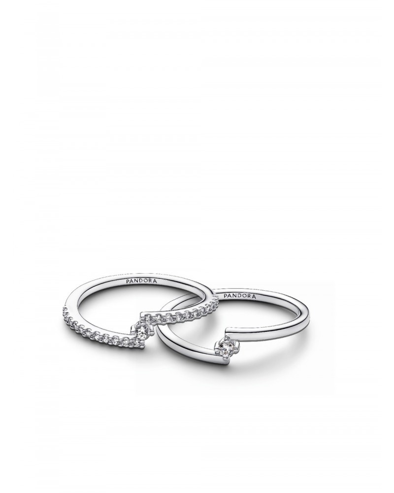 Conjunto de regalo Anillos Abiertos Brillantes Pandora BE2618