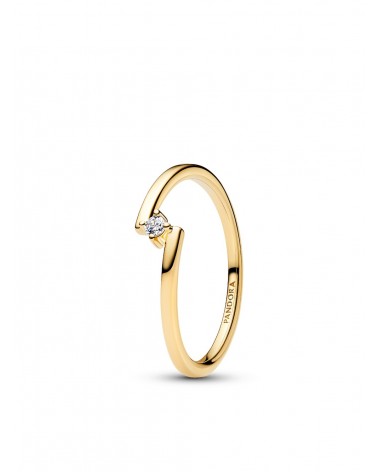 Conjunto de regalo Anillos Abiertos Brillantes Dorados Pandora BE2619 - foto 2