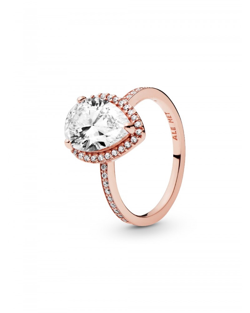 Anillo Pandora Halo de Lágrima Brillante 186251CZ