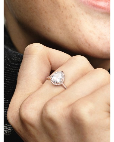 Anillo Pandora Halo de Lágrima Brillante 186251CZ - foto 3