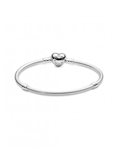 Pulsera Pandora Diseño Cadena de Serpiente y Corazón Brillante 590727CZ - foto 2