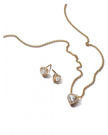 Conjunto de Regalo Collar y Pendientes Corazón Brillante Pandora B89A2411
