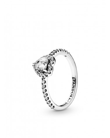 Conjunto de Regalo Anillo Corazón en Relieve y Doble Anillo Ola Brillante Pandora B89A2469 - foto 2