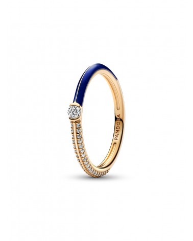 Anillo Pandora Dual Azul y Pavé 162528C01