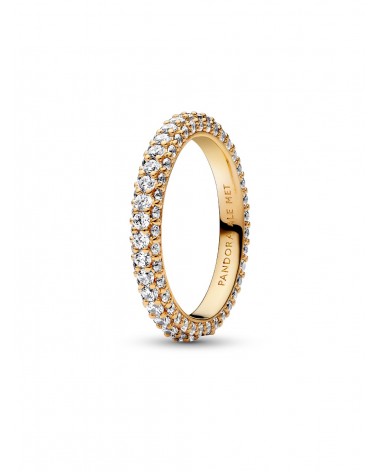 Anillo Pandora Fila en Pavé Grabable 162627C01