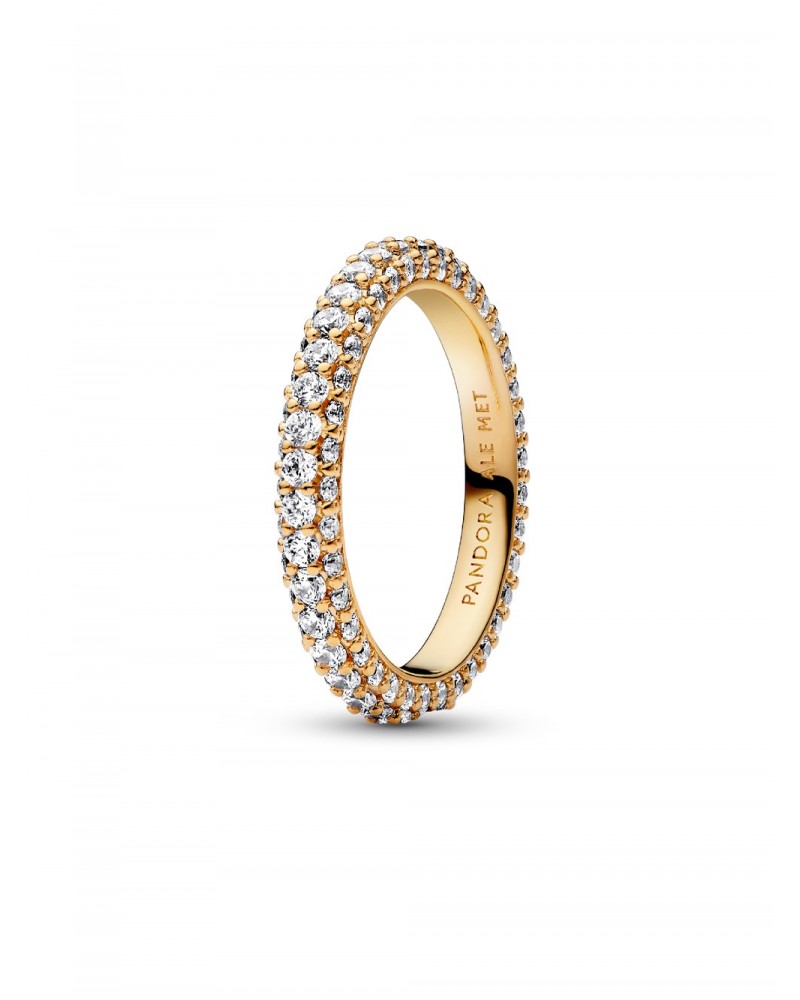 Anillo Pandora Fila en Pavé Grabable 162627C01