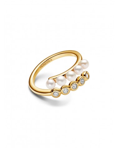 Anillo Pandora Abierto Perlas Cultivadas de Agua Dulce y Gemas 163146C01 - foto 2