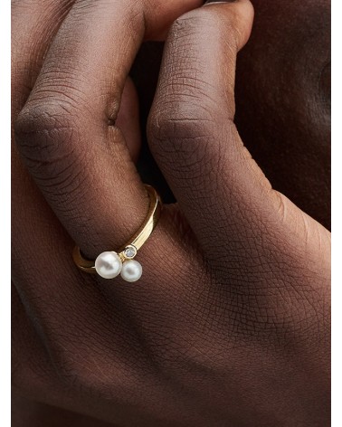 Anillo Pandora Dúo de Perlas Cultivadas de Agua Dulce Tratadas 163156C01 - foto 3