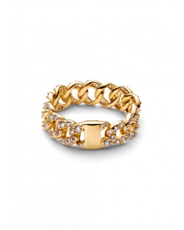 Anillo Pandora de Cadena Cubana en Pavé 163557C01 - foto 2