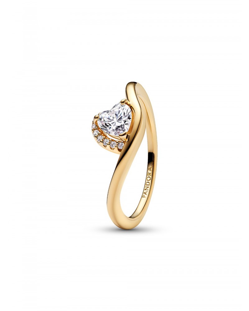 Anillo Pandora Corazón Ondulado 163660C01