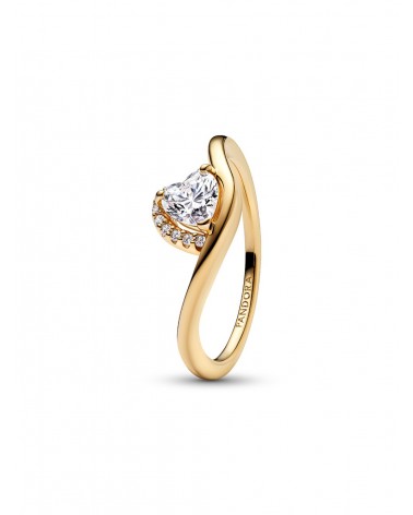 Anillo Pandora Corazón Ondulado 163660C01