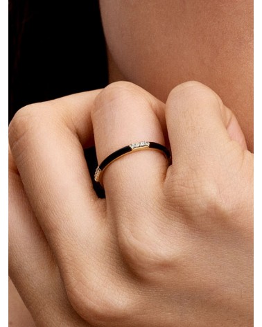 Anillo Pandora Esmalte Negro y Gemas 163686C01 - foto 3