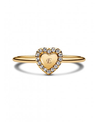 Anillo Pandora Halo y Corazón Grabable 163801C01 - foto 2