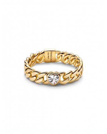 Anillo Pandora Cadena Cubana Corazón 164386C01