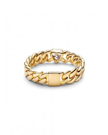 Anillo Pandora Cadena Cubana Corazón 164386C01 - foto 2