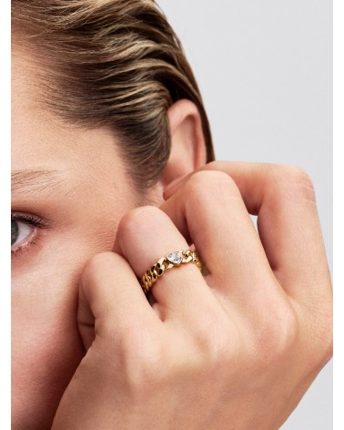 Anillo Pandora Cadena Cubana Corazón 164386C01 - foto 3