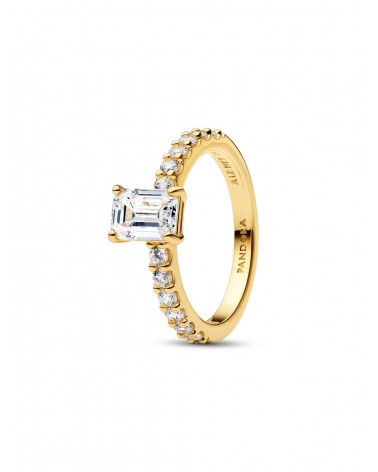 Anillo Pandora Halo Rectangular Brillante 164506C01