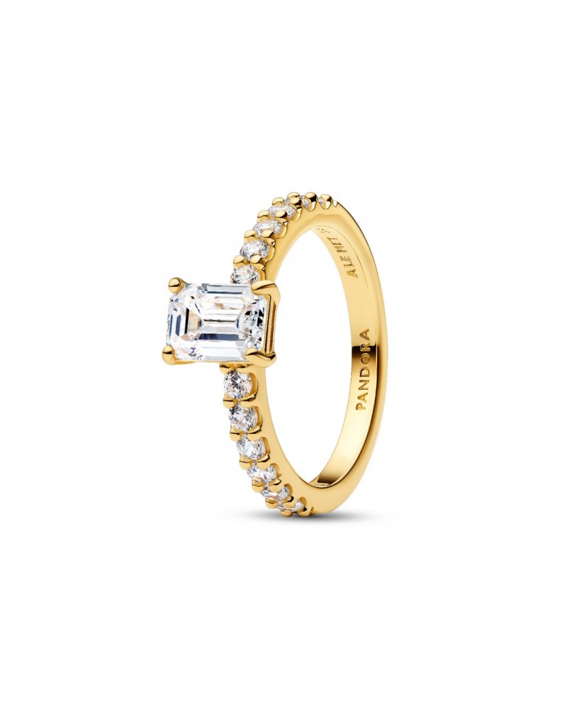 Anillo Pandora Halo Rectangular Brillante 164506C01