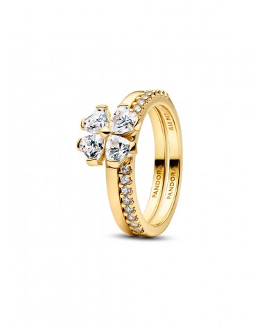 Anillo Pandora Divisible Trébol de la Suerte Brillante 164507C01