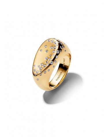 Anillo Pandora Sello Óvalo Abovedado con Gemas Engastadas 164671C01