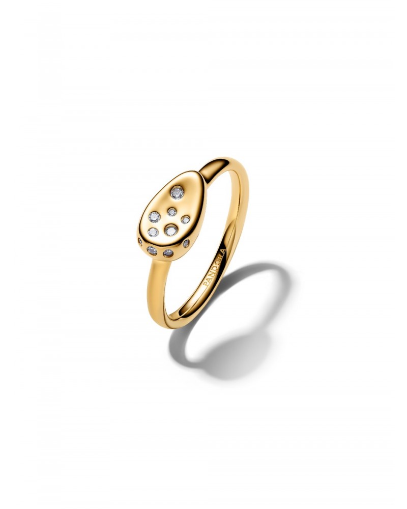 Anillo Pandora Sello Óvalo Pequeño con Gemas Engastadas 164672C01