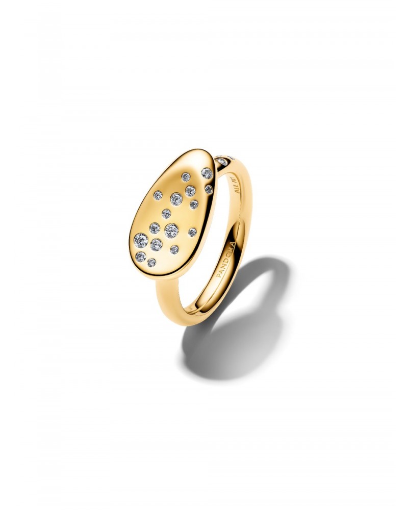 Anillo Pandora Sello Óvalo Mediano con Gemas Engastadas 164707C01