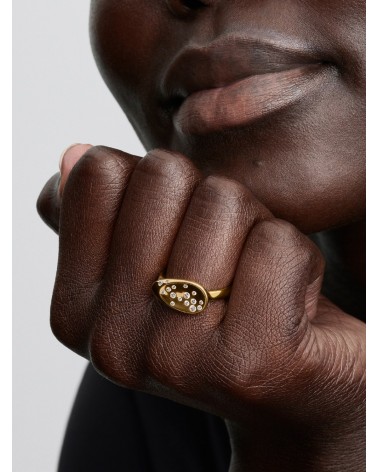 Anillo Pandora Sello Óvalo Mediano con Gemas Engastadas 164707C01 - foto 3