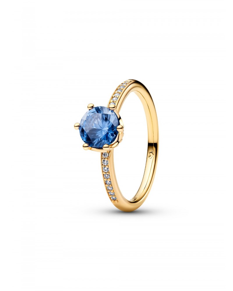 Anillo Pandora Corona Brillante Azul 168289C02