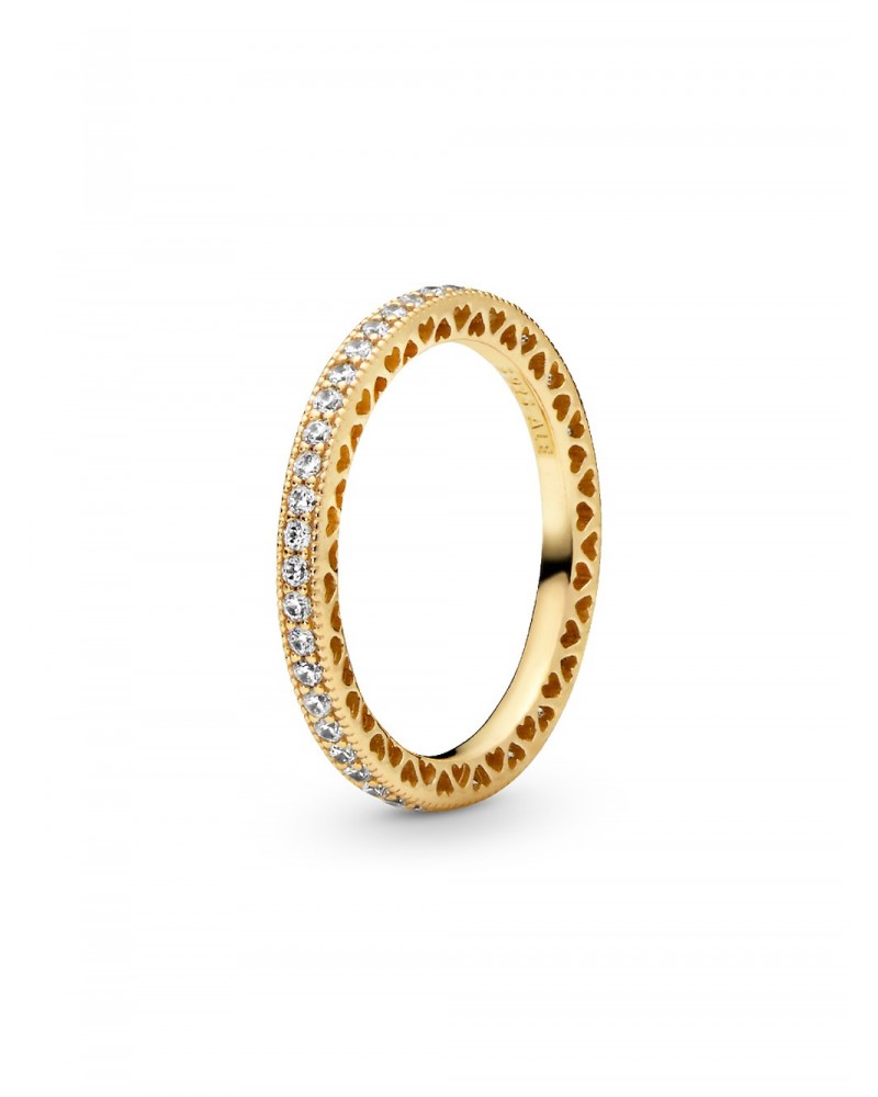 Anillo Pandora Corazones y Brillo 168655C01