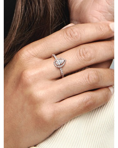 Anillo Pandora Halo Brillante Corte Pera 182835C01 - foto 3