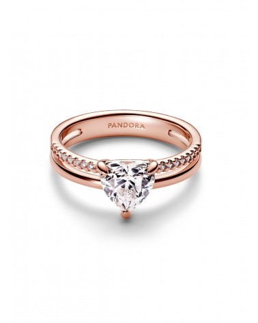 Anillo Pandora Corazón Doble Banda 183100C01 - foto 2