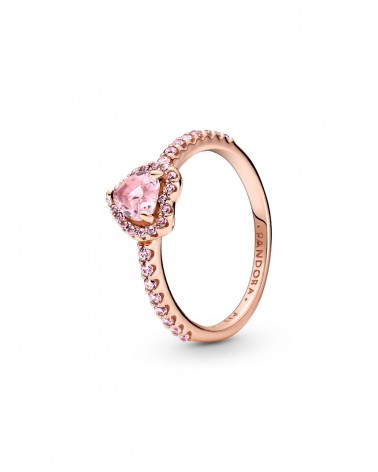 Anillo Pandora Corazón Brillante Elevado 188421C04