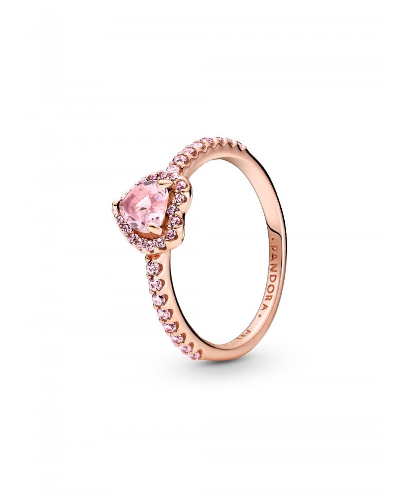 Anillo Pandora Corazón Brillante Elevado 188421C04