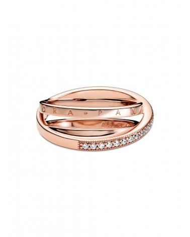 Anillo Pandora Cruzado Triple Alianza en Pavé 189057C01 - foto 2