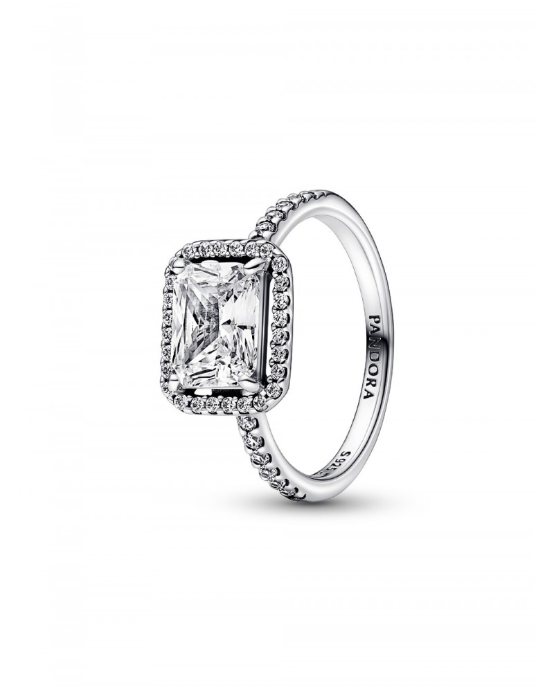 Anillo Pandora Halo Rectangular Brillante 192391C01