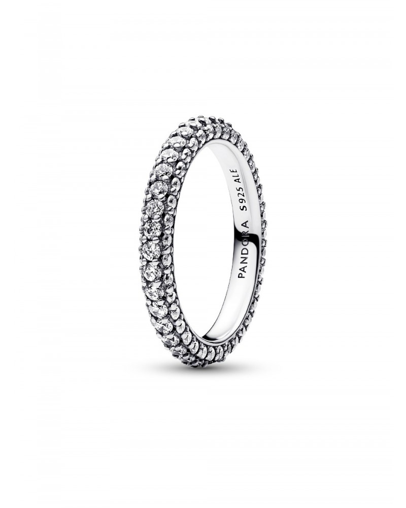 Anillo Pandora Fila en Pavé Grabable 192627C01