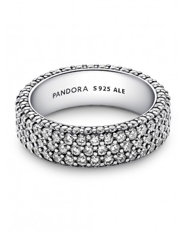 Anillo Pandora Triple Fila de Pavé Grabable 192634C01 - foto 2