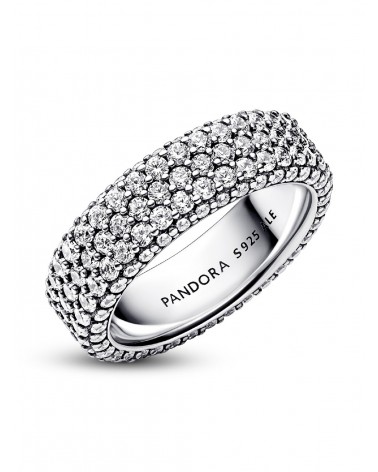 Anillo Pandora Triple Fila de Pavé Grabable 192634C01 - foto 3