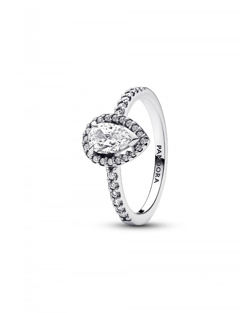 Anillo Pandora Halo Brillante Corte Pera 192835C01