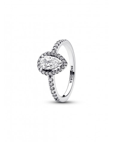 Anillo Pandora Halo Brillante Corte Pera 192835C01