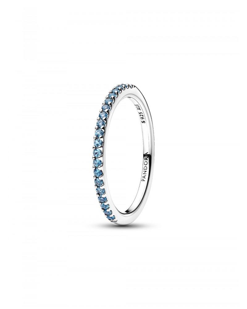 Anillo Pandora Banda Brillante Aguamarina 192999C03
