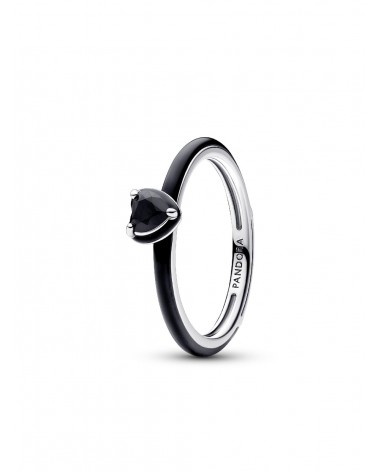 Anillo Pandora Corazón Chakra Negro 193088C01