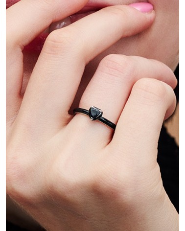 Anillo Pandora Corazón Chakra Negro 193088C01 - foto 3