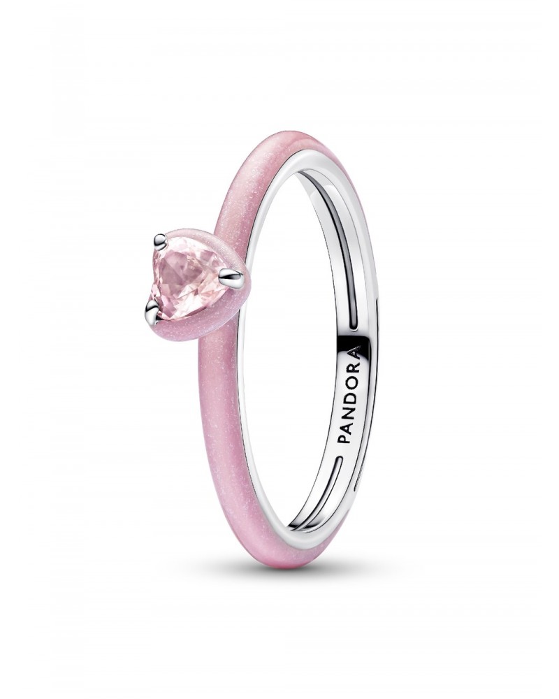 Anillo Pandora Corazón Chakra Rosa 193088C02