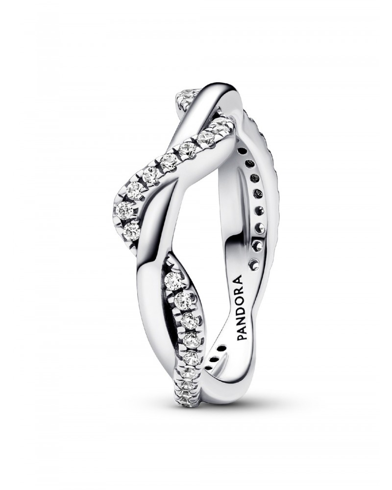 Anillo Pandora Onda Entrelazada Brillante 193098C01