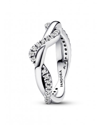 Anillo Pandora Onda Entrelazada Brillante 193098C01